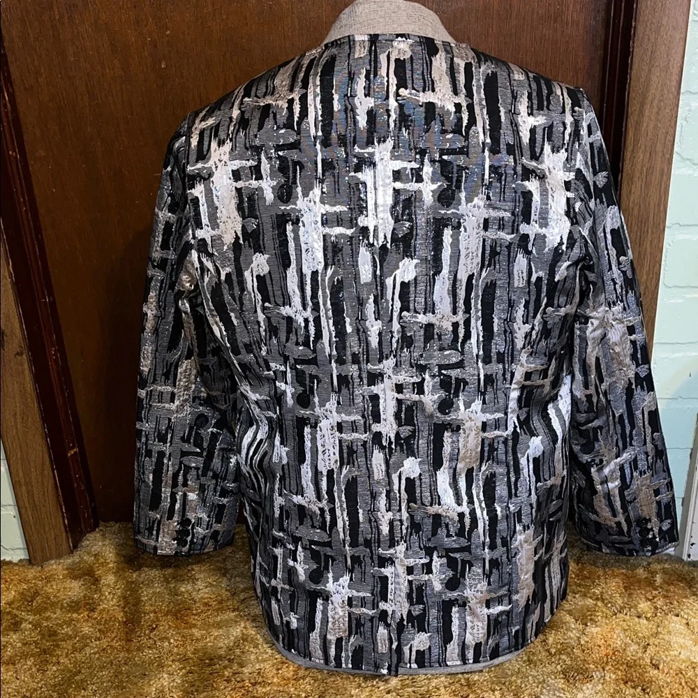 Focus 2000 Black and Gray Abstract Blazer - Picture 3 of 16
